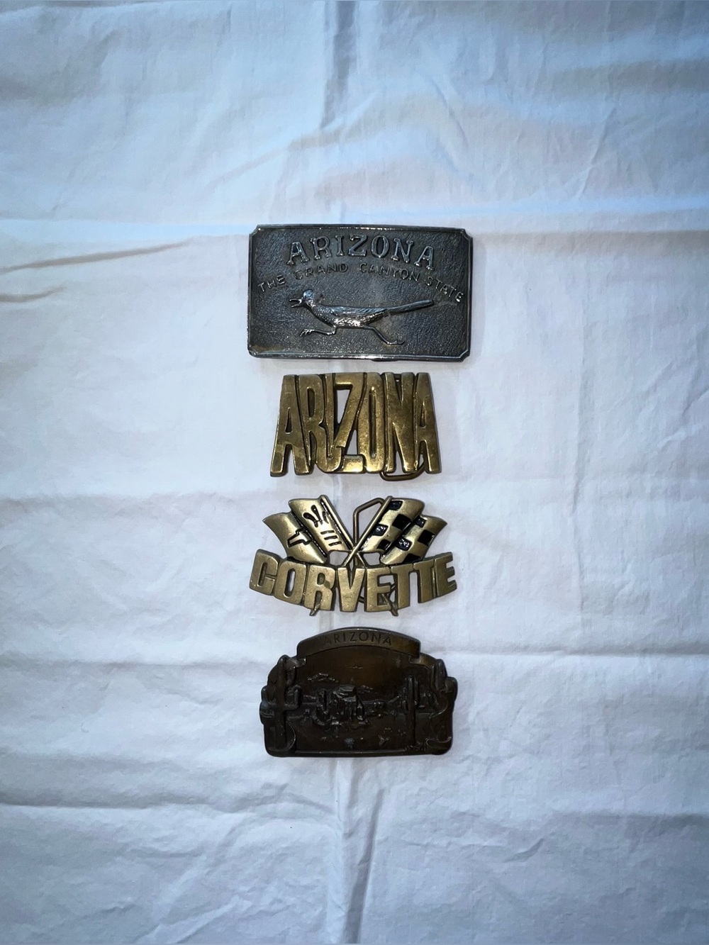 Vintage Brass Belt Buckles 4 Total